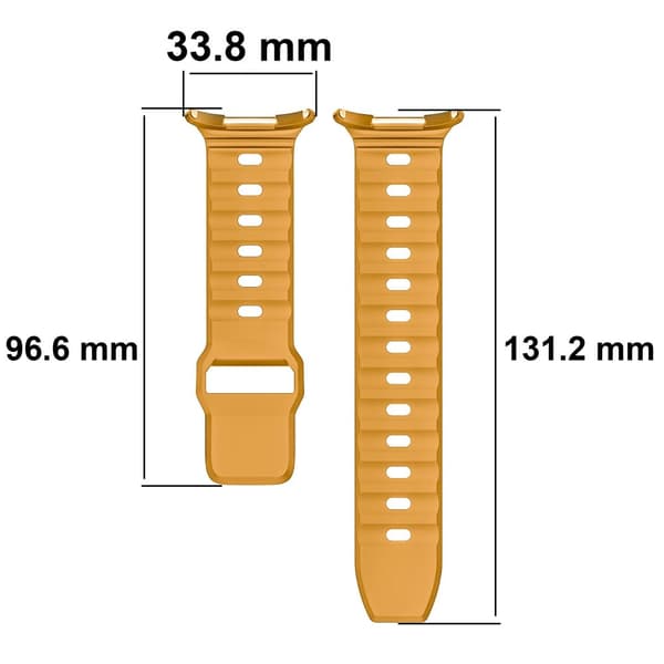 Bizon urrem silikone G til Galaxy Watch Ultra 47mm, gul