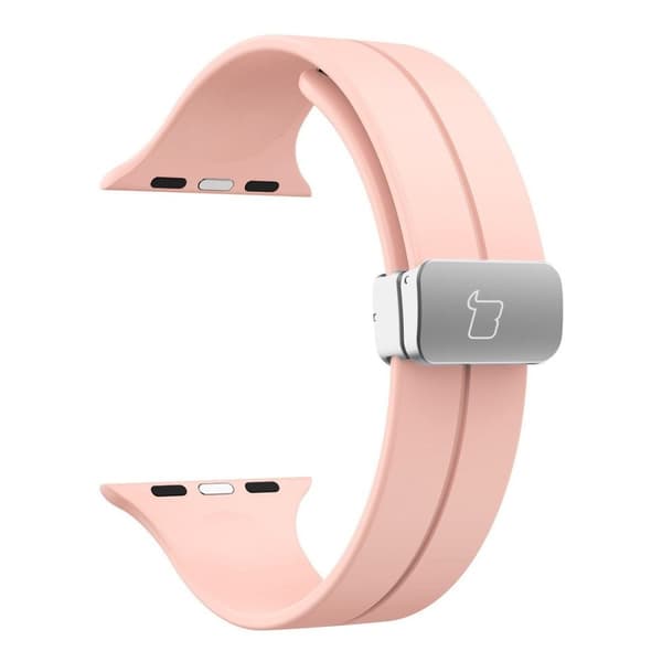 Bizon Urrem Silikone L til Apple Watch 44/45/46/49mm, Pink