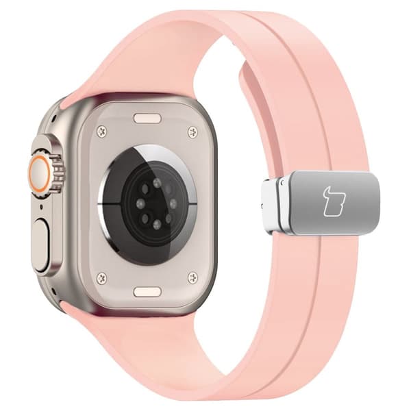 Bizon Urrem Silikone L til Apple Watch 44/45/46/49mm, Pink