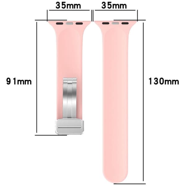 Bizon Urrem Silikone L til Apple Watch 44/45/46/49mm, Pink