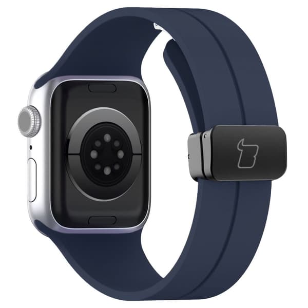 Bizon Urrem Silikone L til Apple Watch 38/40/41/42mm, Marineblå