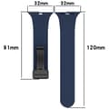 Miniatyrbillede 2 af 5: Bizon Urrem Silikone L til Apple Watch 38/40/41/42mm, Marineblå