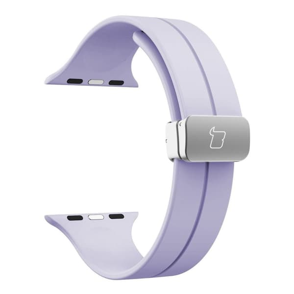 Bizon Urrem Silikone L til Apple Watch 38/40/41/42mm, Lavendel