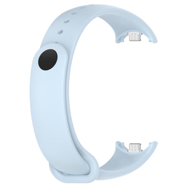 Bizon Strap Watch Dots Silikonarmband för Xiaomi Smart Band 9 / 9 NFC / 8, Ljusblå