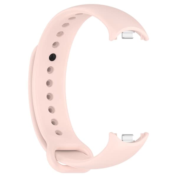 Bizon Strap Watch Dots silikoniranneke Xiaomi Smart Band 9/9 NFC/8:lle, vaaleanpunainen