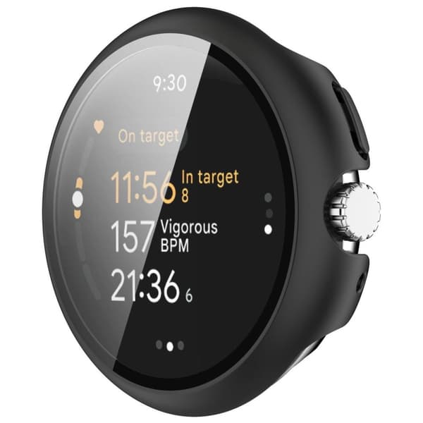 Bizon-kotelo + lasikello Google Pixel Watch 3:lle 41 mm, musta