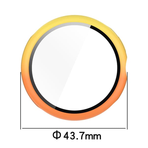 Bizon-fodral + glasklocka för Google Pixel Watch 3 41 mm, gul-orange