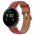 Miniatyrbillede 1 af 6: Bizon Strap Watch Casual Læderrem 41 mm til Pixel Watch 3/Watch 2/Watch 1, Bordeauxrød