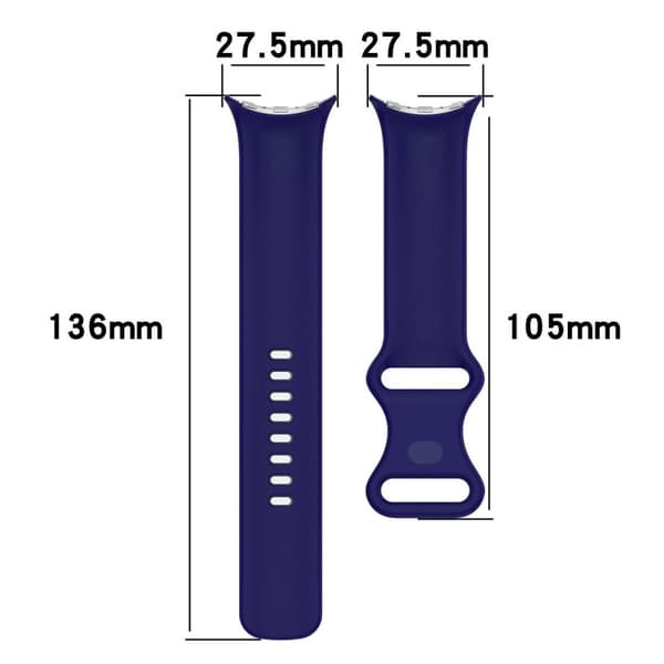 Bizon-ranneke, silikoninen S-ranneke, 41 mm, Google Pixel Watch 3/Watch 2/Watch 1 -älykellolle, safiiri