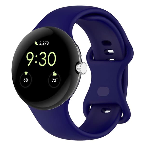 Bizon-ranneke, silikoninen S-ranneke, 41 mm, Google Pixel Watch 3/Watch 2/Watch 1 -älykellolle, safiiri