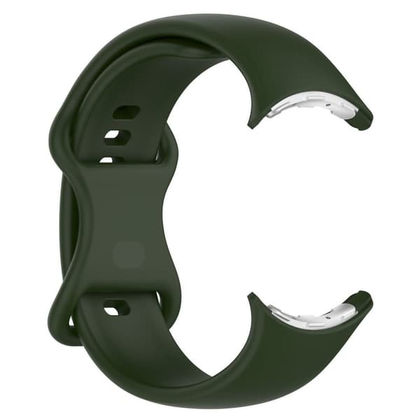 Bizon klockarmband i silikon, 41 mm, för Google Pixel Watch 3/Watch 2/Watch 1, mörkgrön