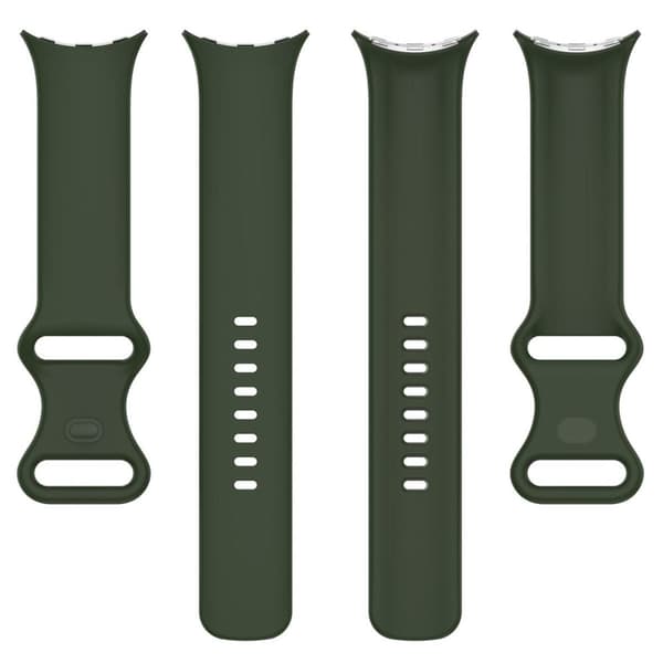 Bizon klockarmband i silikon, 41 mm, för Google Pixel Watch 3/Watch 2/Watch 1, mörkgrön