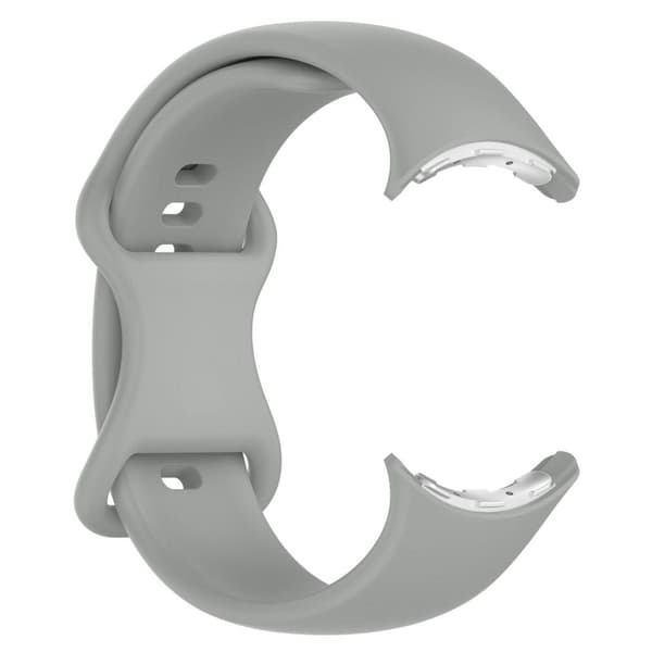 Bizon klockarmband i silikon, 41 mm, för Google Pixel Watch 3/Watch 2/Watch 1, grå