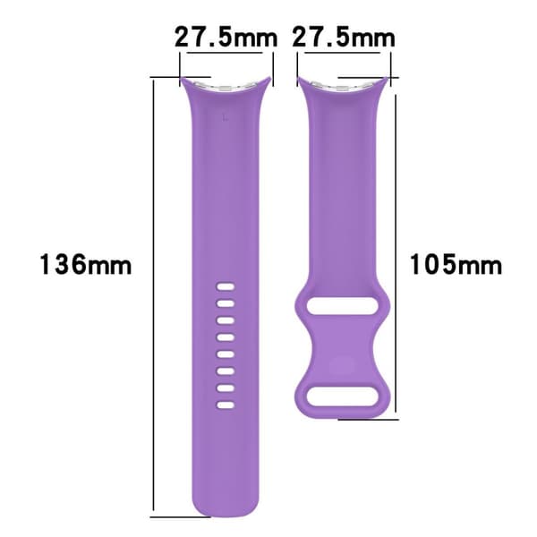 Bizon Urrem Silikone S 41mm til Google Pixel Watch 3/Watch 2/Watch 1, Lilla