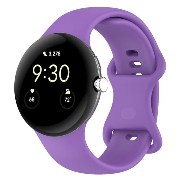 Bizon Urrem Silikone S 41mm til Google Pixel Watch 3/Watch 2/Watch 1, Lilla