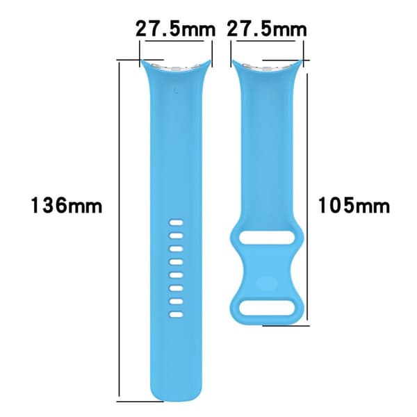 Bizon klockarmband i silikon, 41 mm, för Google Pixel Watch 3/Watch 2/Watch 1, blå