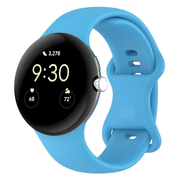 Bizon klockarmband i silikon, 41 mm, för Google Pixel Watch 3/Watch 2/Watch 1, blå