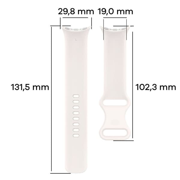 Bizon Silicone Strap -kello Google Pixel Watch 3:lle (45 mm), helmi