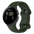 Pikkukuva 1 / 5: Bizon Strap -silikonikello Google Pixel Watch 3:lle (45 mm), tummanvihreä