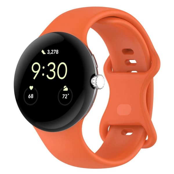 Bizon klockarmband i silikon S för Google Pixel Watch 3 (45 mm), orange