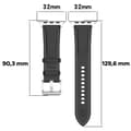 Miniatyrbillede 2 af 6: Bizon Strap Watch Casual Læderrem til Apple Watch 38/40/41mm/S10 42mm, Sort