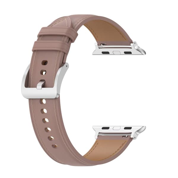 Bizon Strap Watch Casual Læderrem til Apple Watch 38/40/41mm/S10 42mm, Pink