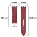 Miniatyrbillede 2 af 6: Bizon Strap Watch Casual Læderrem til Apple Watch 44/45/46/49mm, Rød