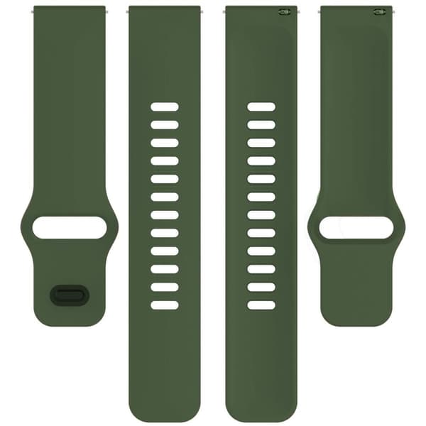 Bizon Strap Watch Silicone Pro H QuickRelease 22mm Mörkgrönt Smartwatch-armband