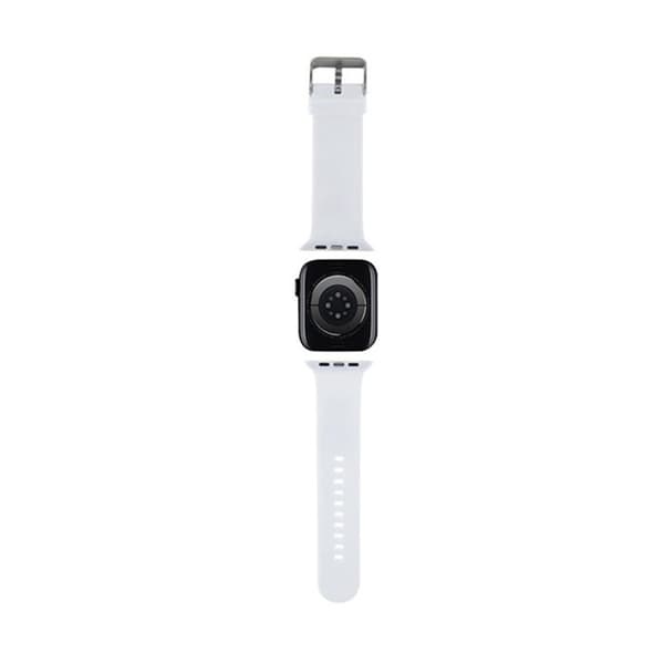 Karl Lagerfeld 3D gummi Karl & Choupette Heads NFT - Rem för Apple Watch 42/44/45/49 mm (Vit)