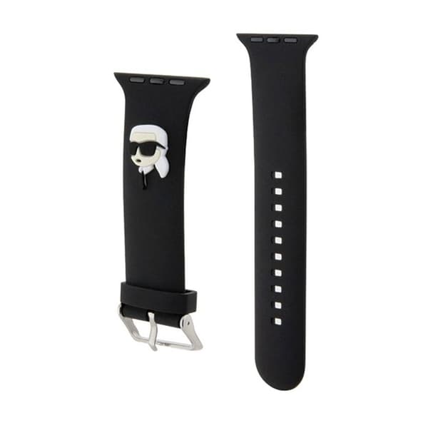 Karl Lagerfeld 3D gummi Karl Head NFT - Rem för Apple Watch 38/40/41 mm (svart)