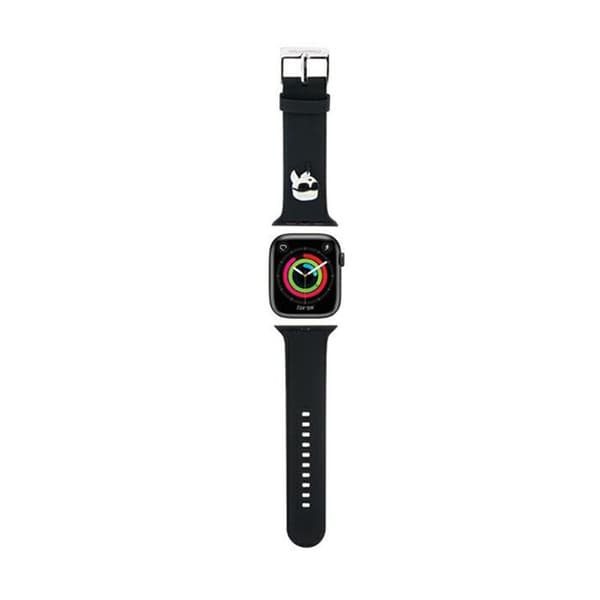 Karl Lagerfeld 3D gummi Karl Head NFT - Rem för Apple Watch 38/40/41 mm (svart)