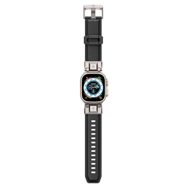 Rem för Apple Watch 1/2/3/4/5/6/7/8/9/SE/SE 2/Ultra/Ultra 2 (42/44/45/49mm) DuraPro Armor PU SPIGEN Svart