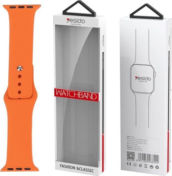 Yesido WB44 Armband i silikon för iWatch L 42/44/45 (97+140) 10 ORANGE