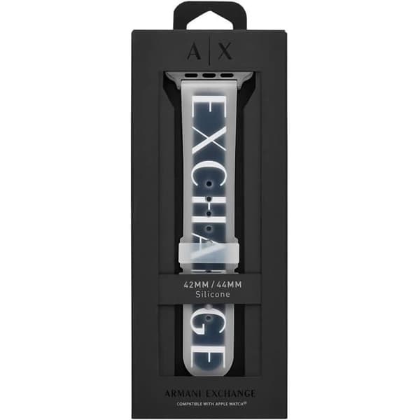 Armani Exchange armbandskedja för Apple Watch i transparent silikon 4244 mm för män