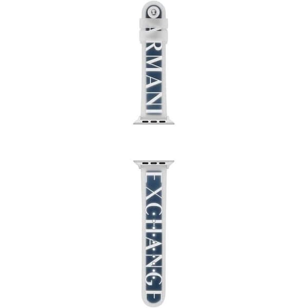 Armani Exchange armbandskedja för Apple Watch i transparent silikon 4244 mm för män