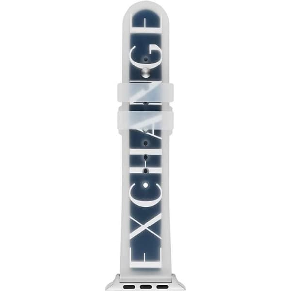 Armani Exchange armbandskedja för Apple Watch i transparent silikon 4244 mm för män