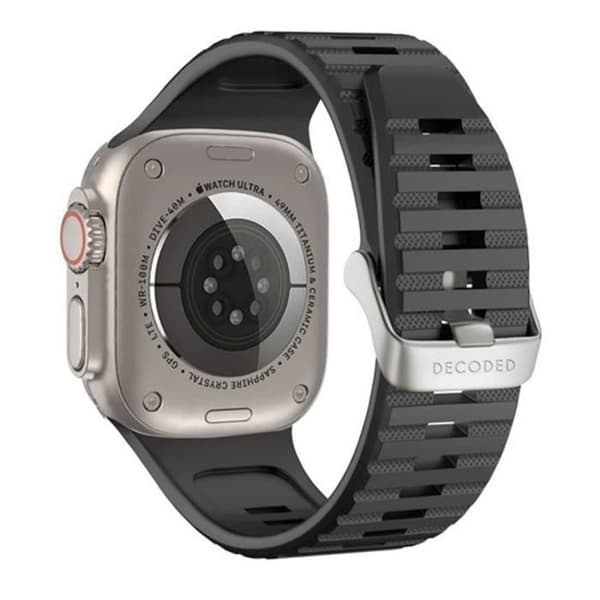 Armband för Apple Watch 49 / 45 / 44 / 42m i silikon med ultra grepp Decoded svart
