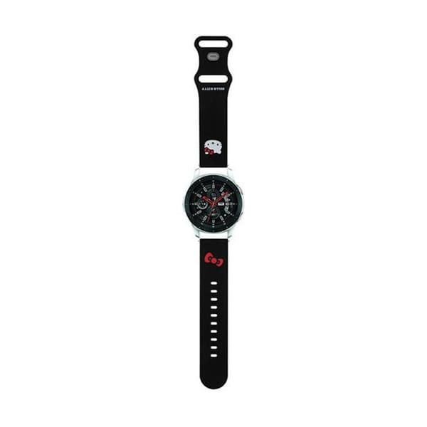 Hello Kitty silikonkittyhuvud - Universalarmband för smartklocka 22 mm (svart)