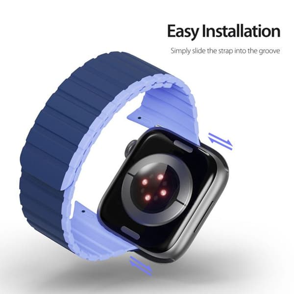 Armband för Apple Watch 1/2/3/4/5/6/7/8/9/SE/SE 2 (38/40/41mm) Serie LD DUX DUCIS Svart / Gul