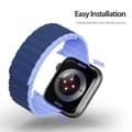 Miniatyrbild 6 av 6: Armband för Apple Watch 1/2/3/4/5/6/7/8/9/SE/SE 2 (38/40/41mm) Serie LD DUX DUCIS Svart / Gul