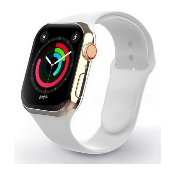 Swissten silikonrem, kompatibel med Apple Watch 42 och 44 mm - Vit