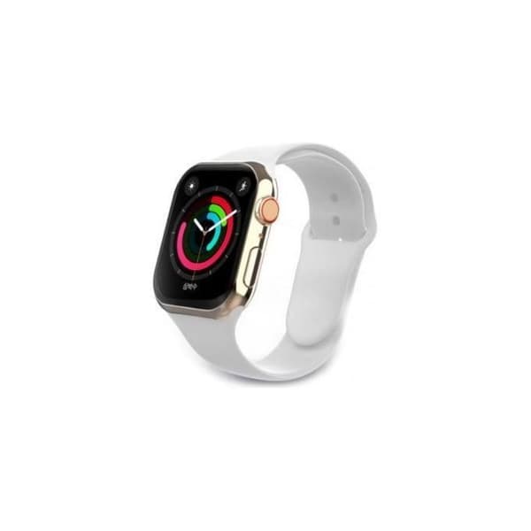 Swissten silikonrem, kompatibel med Apple Watch 42 och 44 mm - Vit