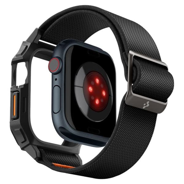 Coque för Apple Watch 10 42mm + Armband - Spigen Lite Fit "Pro" - Matt Svart