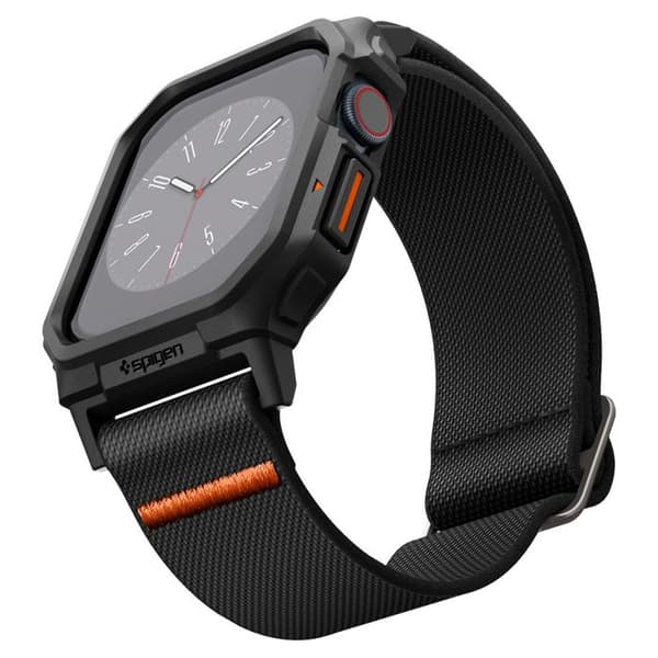 Coque för Apple Watch 10 42mm + Armband - Spigen Lite Fit "Pro" - Matt Svart