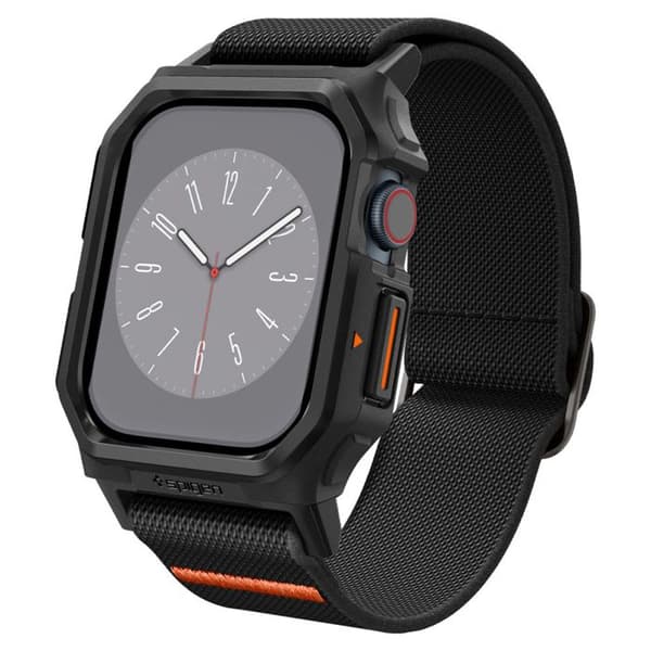 Coque för Apple Watch 10 42mm + Armband - Spigen Lite Fit "Pro" - Matt Svart