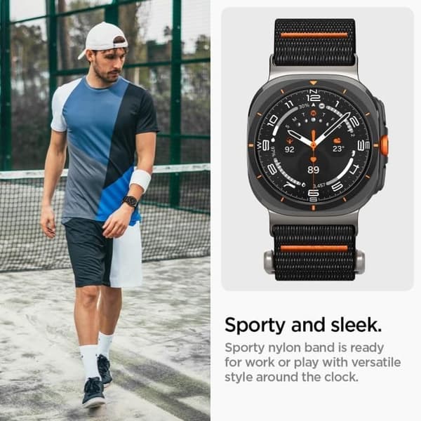 Armband - SPIGEN - Dura Pro Flex - Kompatibel med Samsung Galaxy Watch Ultra 47mm - Svart - Zinklegering
