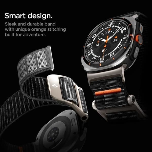 Armband - SPIGEN - Dura Pro Flex - Kompatibel med Samsung Galaxy Watch Ultra 47mm - Svart - Zinklegering