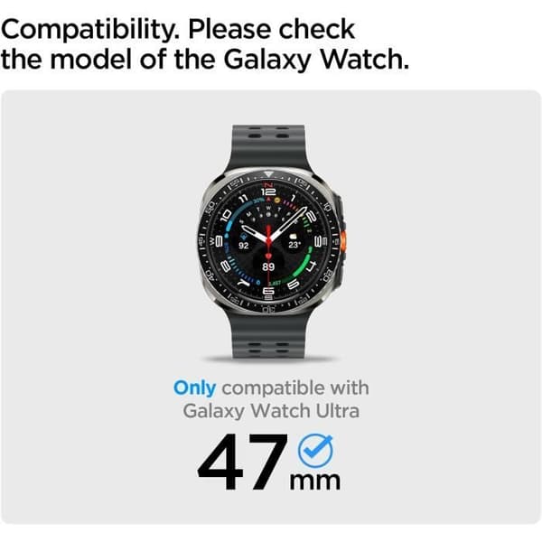 Armband - SPIGEN - Dura Pro Flex - Kompatibel med Samsung Galaxy Watch Ultra 47mm - Svart - Zinklegering