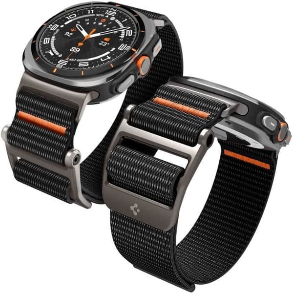 Armband - SPIGEN - Dura Pro Flex - Kompatibel med Samsung Galaxy Watch Ultra 47mm - Svart - Zinklegering