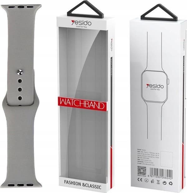 Yesido WB44 armband i silikon för iWatch L 38/40/41 (97+132) 34 BLÅ TEGL/GRÅ